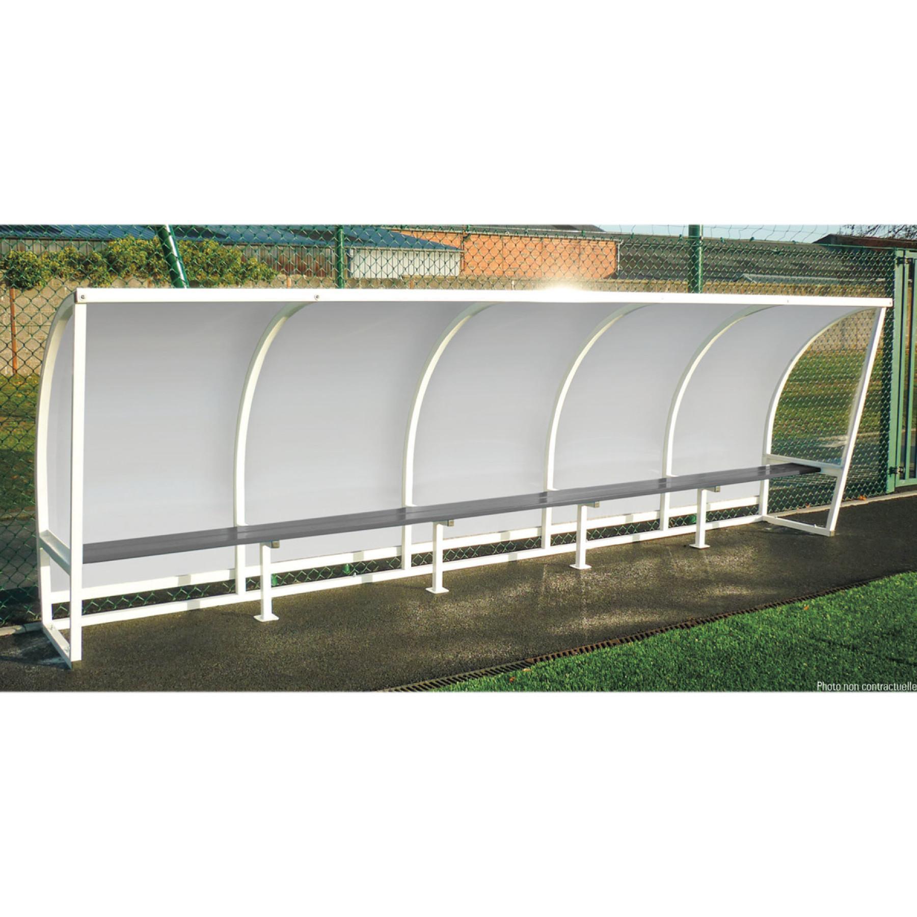 Steel side shelter transparent 1.60m 6m Sporti France