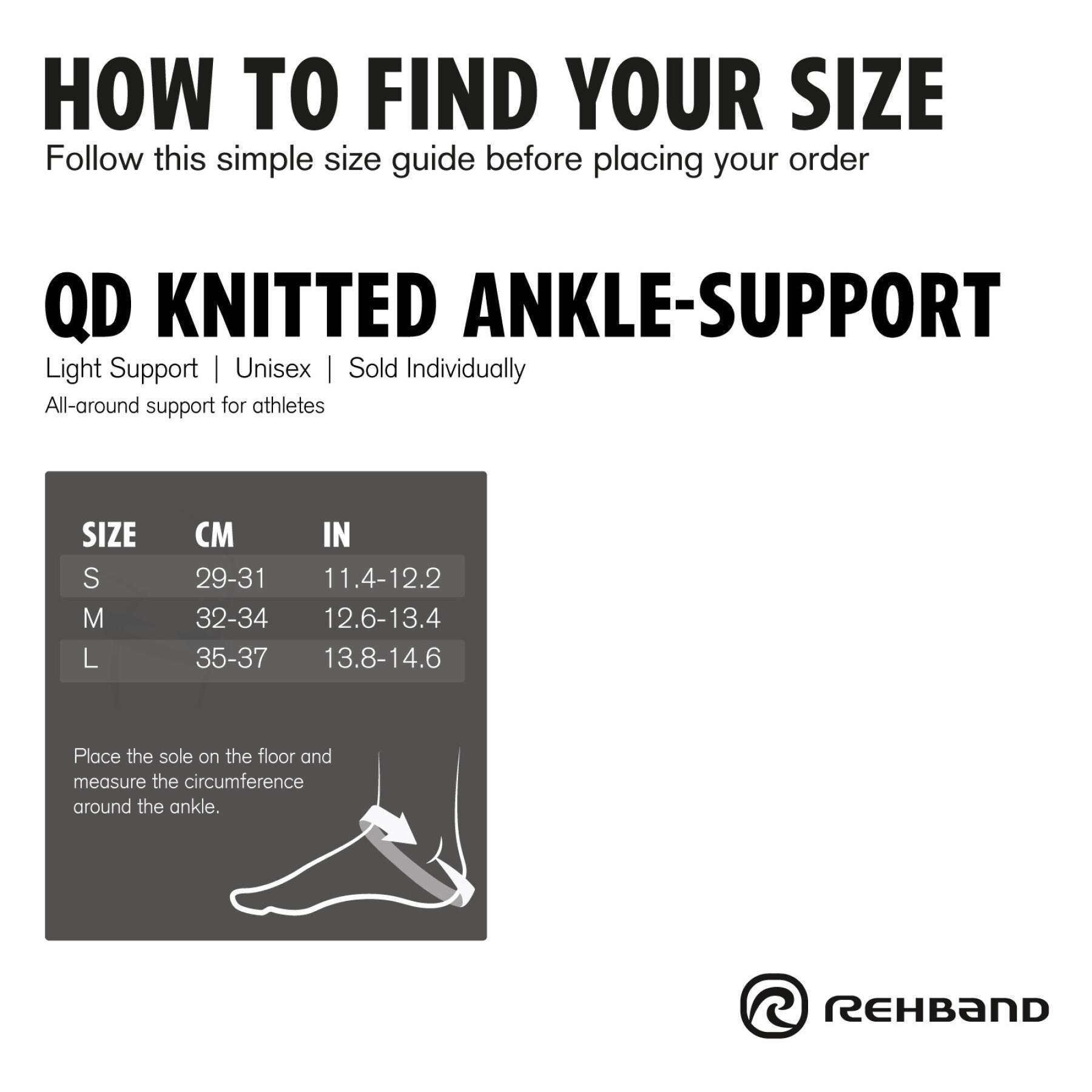Knitted ankle support Rehband Qd line