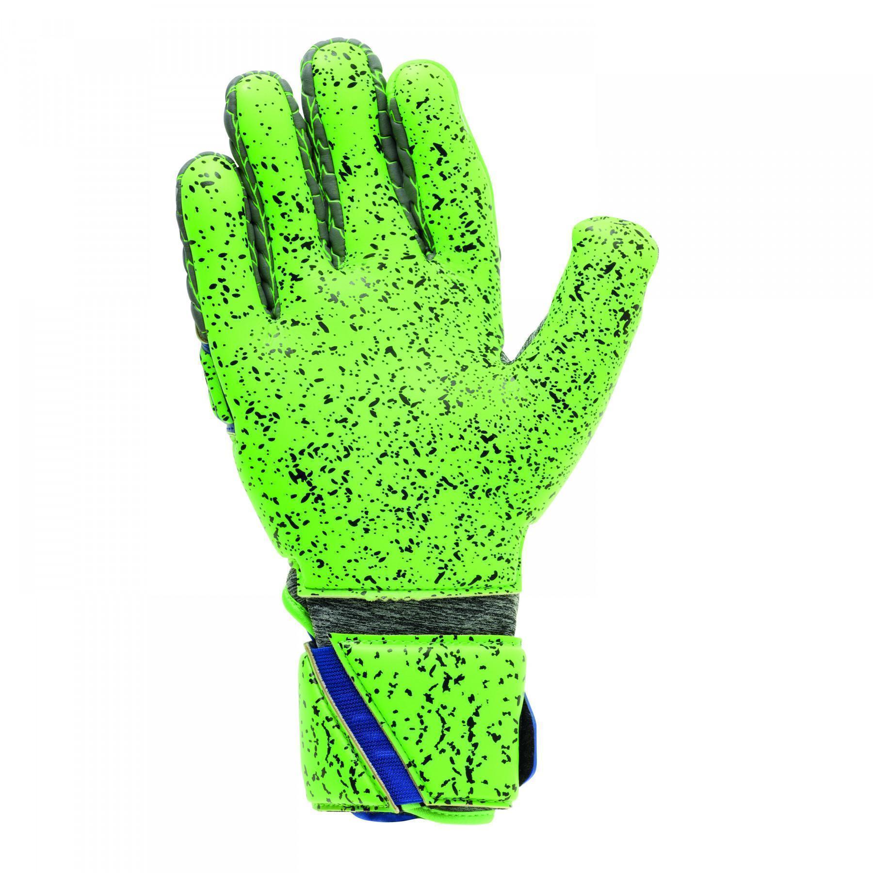 Goalkeeper gloves Uhlsport Supergrip Reflex Tensiongreen