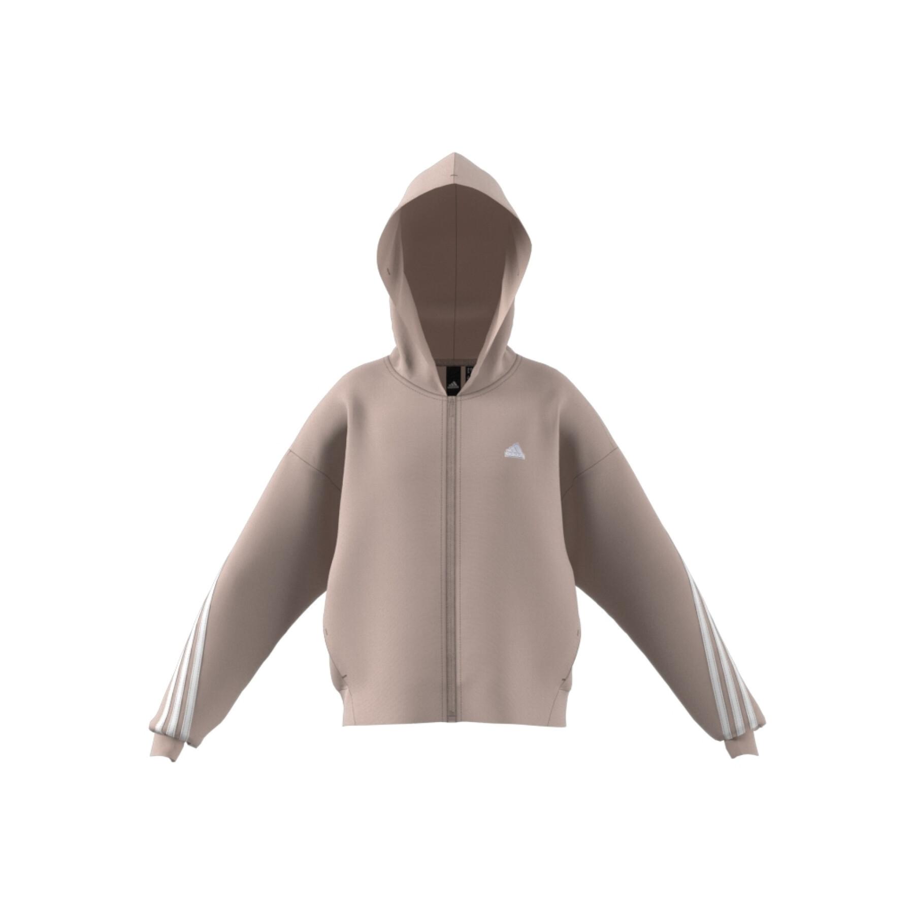 Sweatshirt full-zip hoodie girl adidas Future Icons 3-Stripes