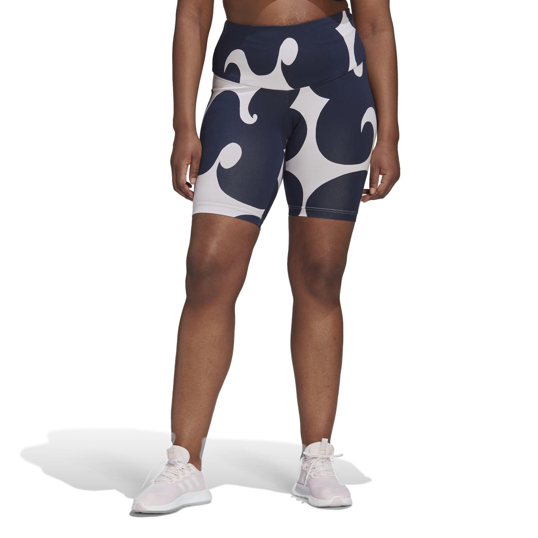 Women's ribbed mid-length shorts adidas Marimekko GT