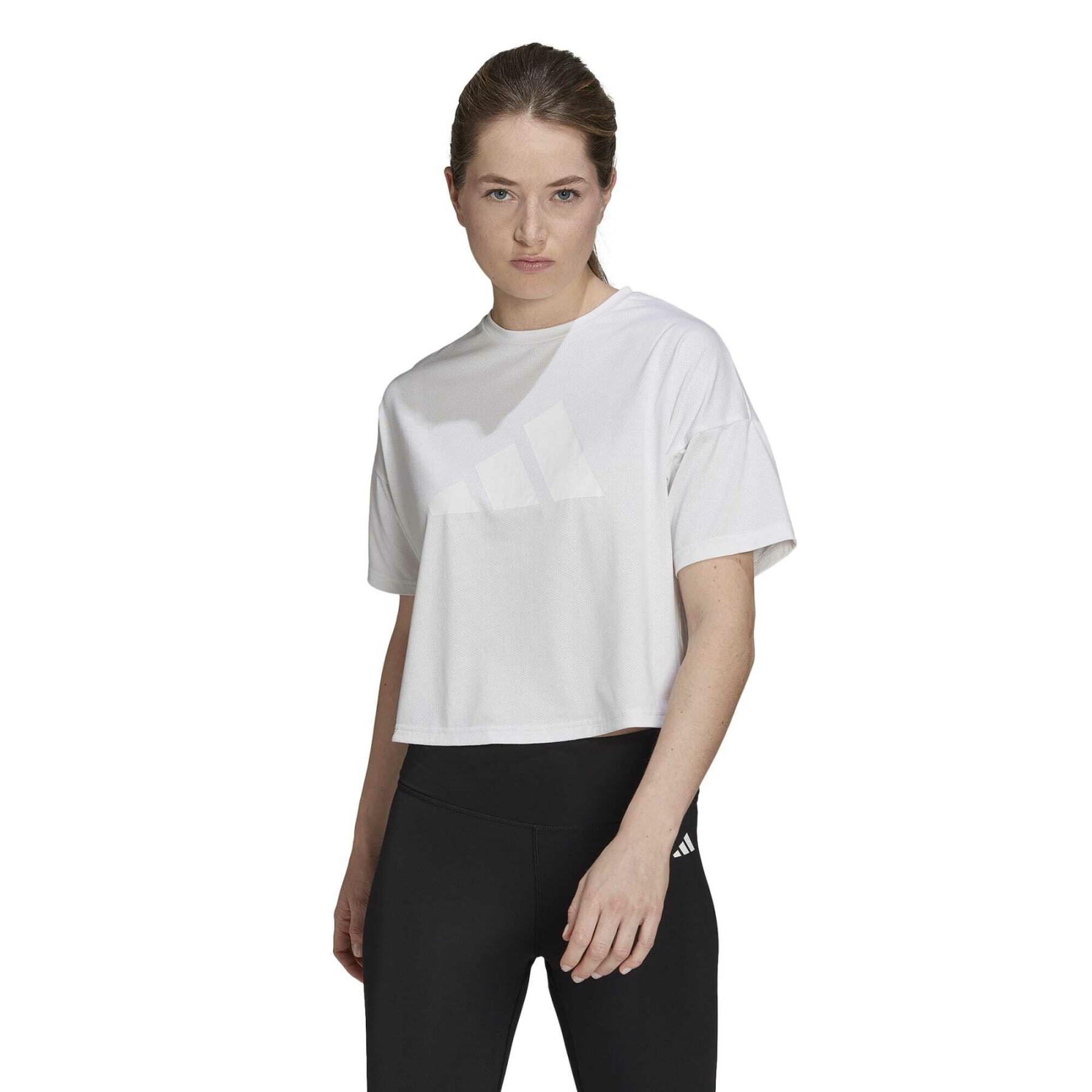 T-shirt with 3-bar logo for women adidas Train icons