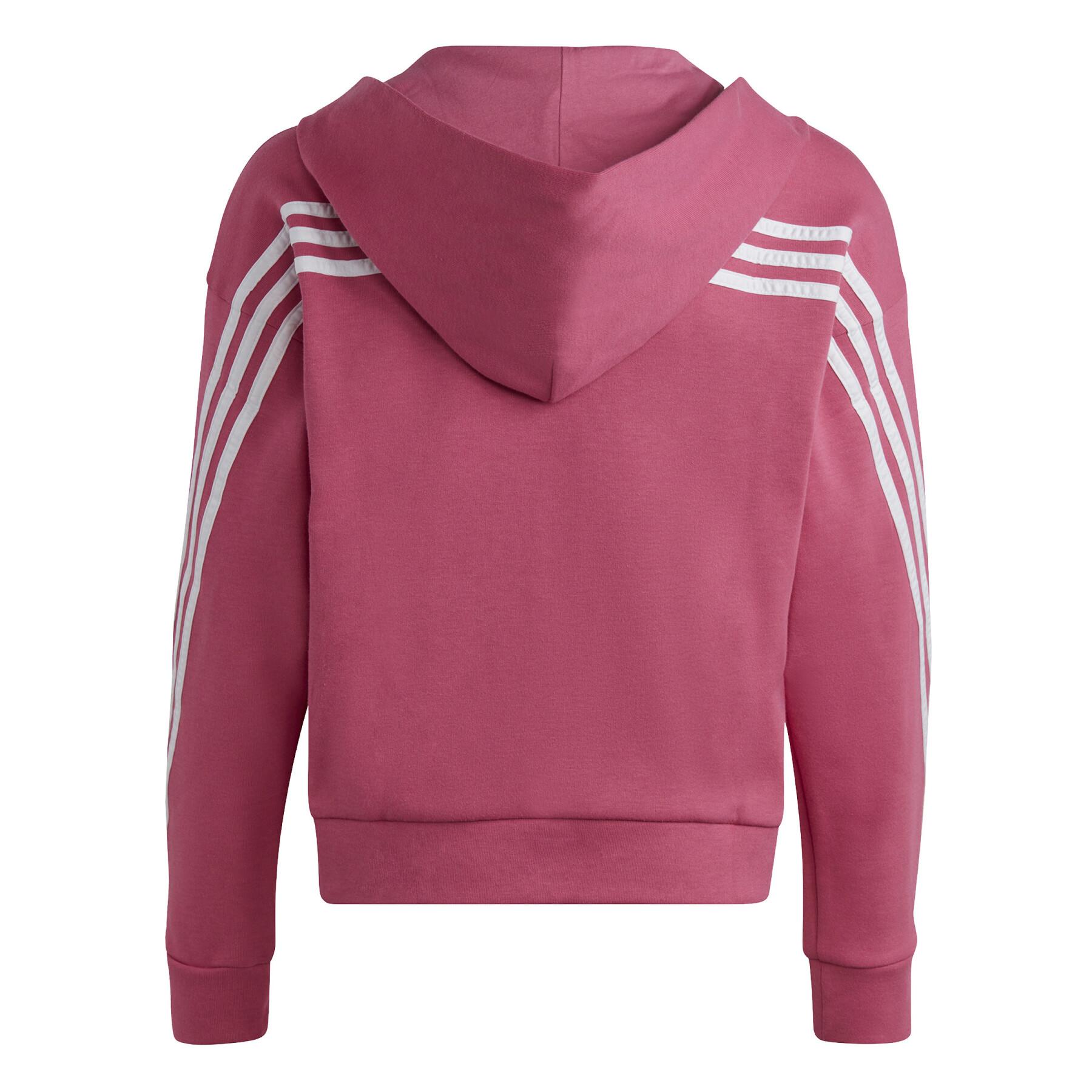 Full zip hoodie girl adidas Future Icons 3-Stripes
