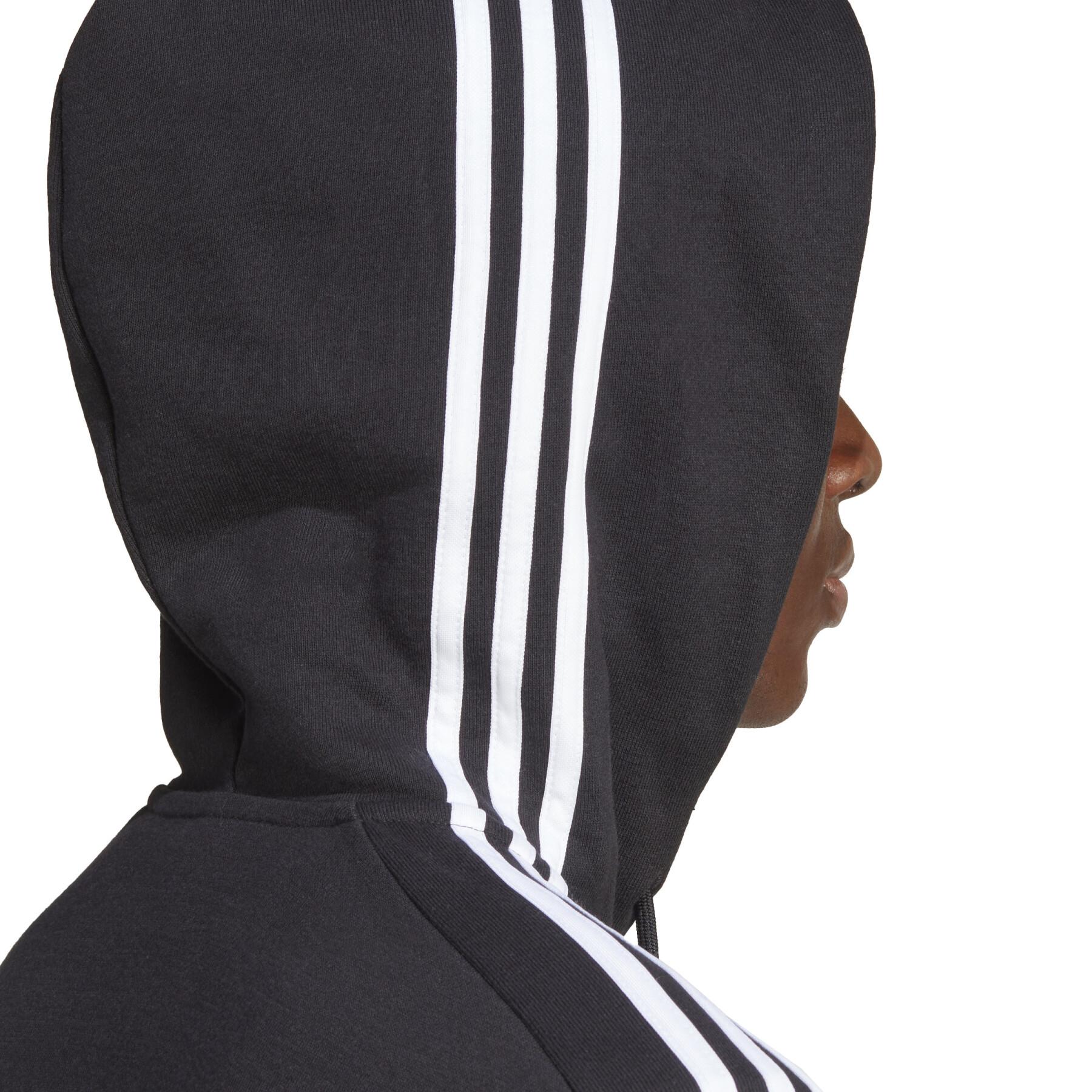 Hoodie zipped fleece adidas Essentials 3-Stripes