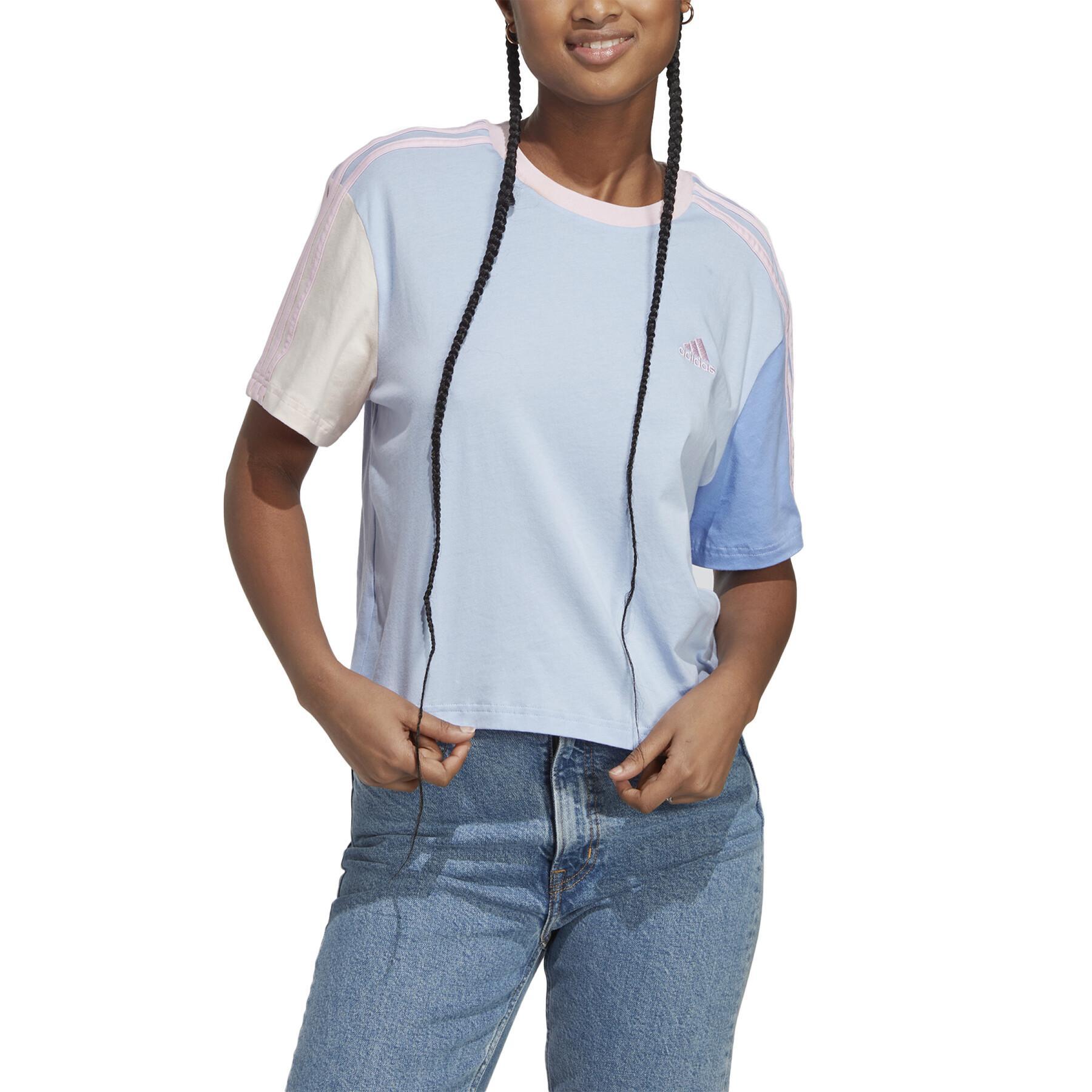 Women's crop T-shirt adidas Essentials 3-Stripes