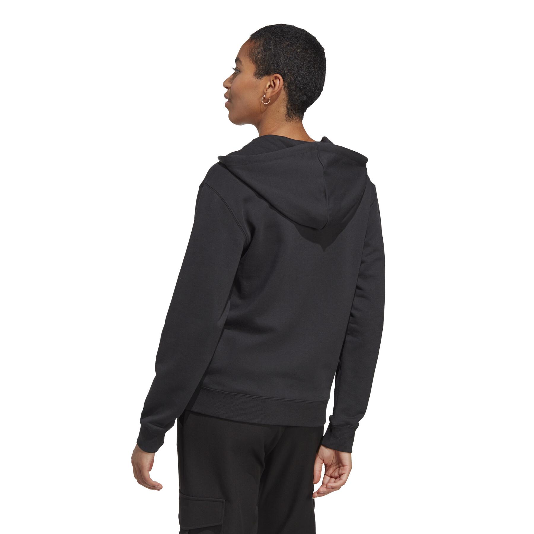 Sweat zipped hoodie for women adidas Essentials Linear French Terry