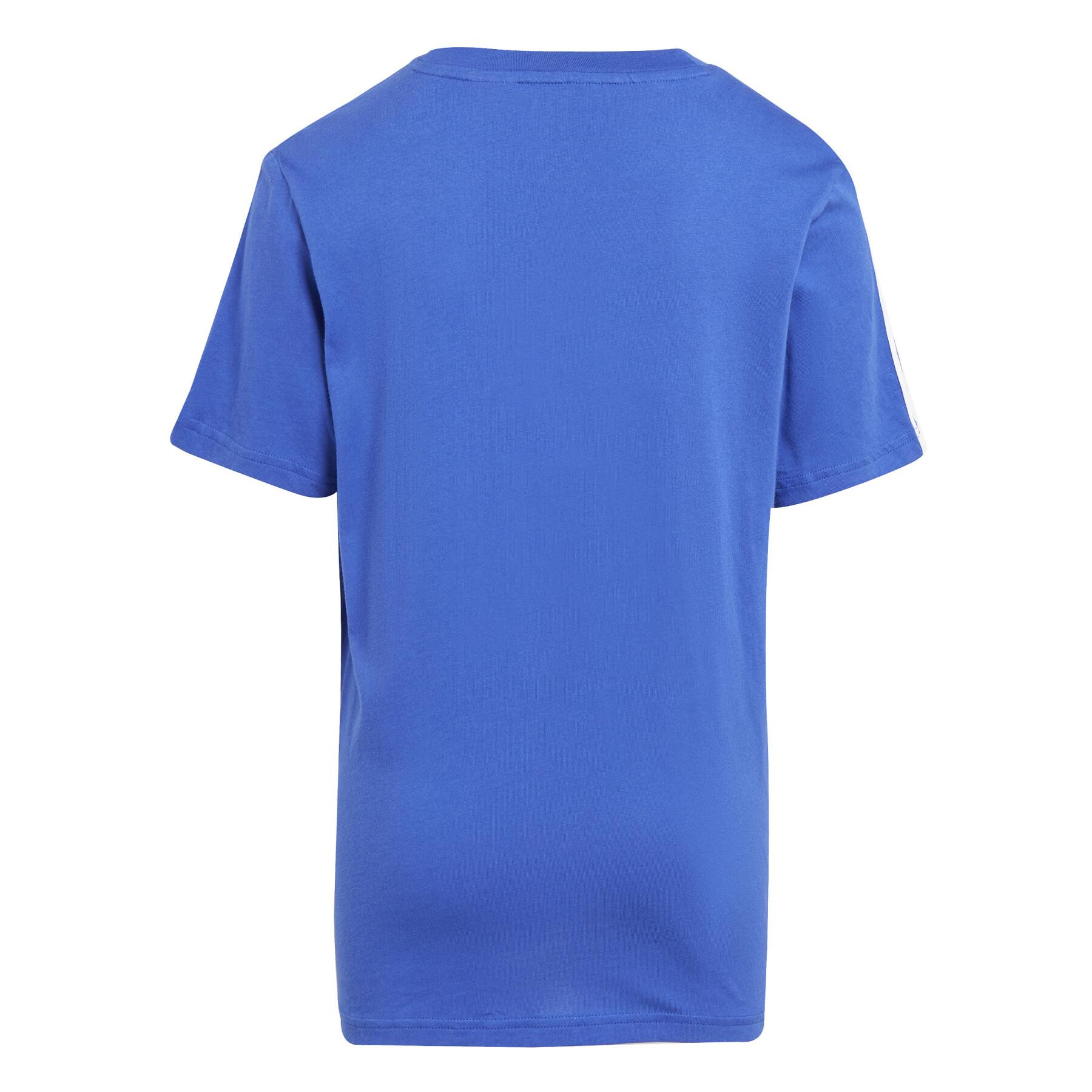 clothing Tiberio Child\'s Kid\'s adidas T-shirt - - 3-Stripes Colorblock & T-shirts Polos Lifestyle -