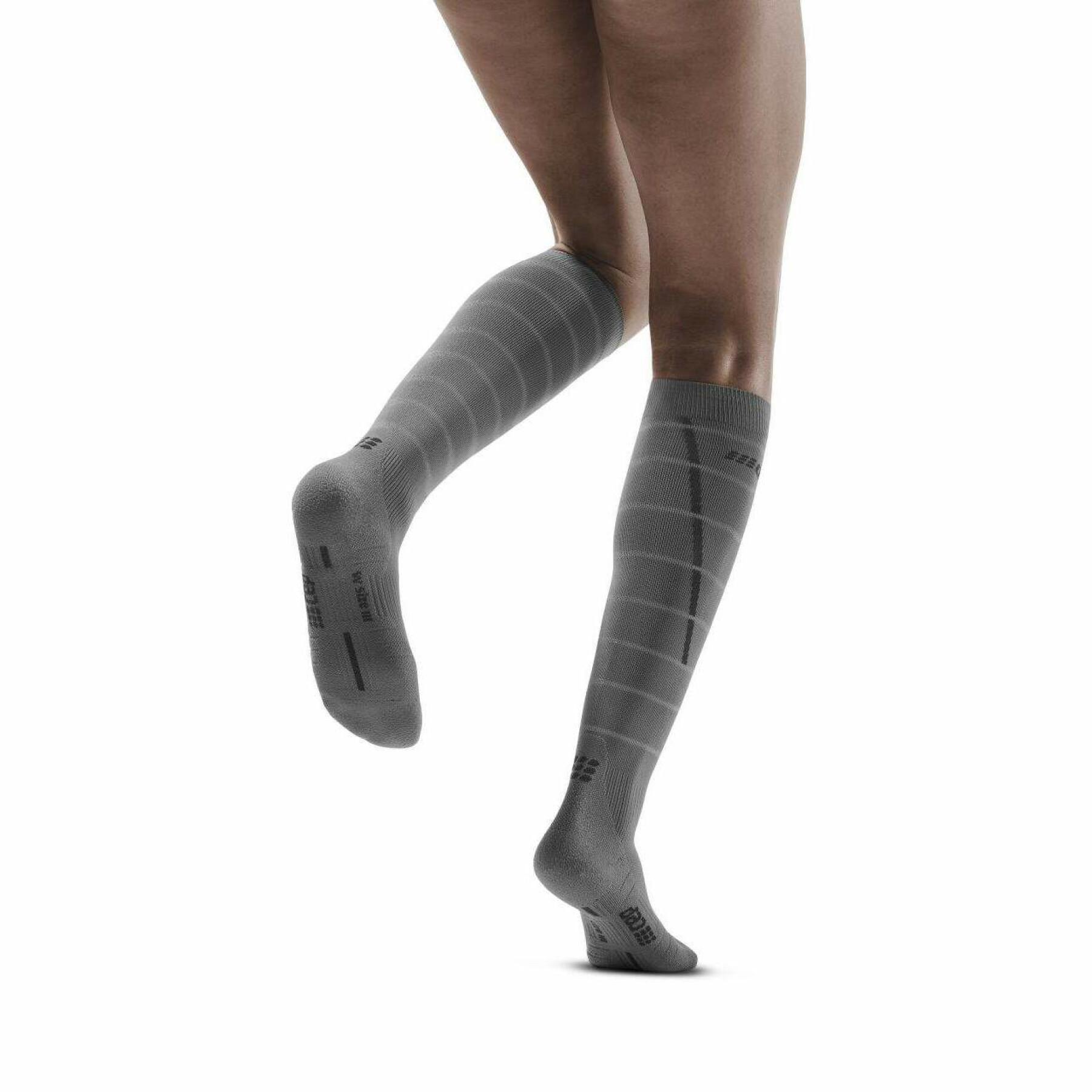 Women's high compression socks CEP Compression Reflective