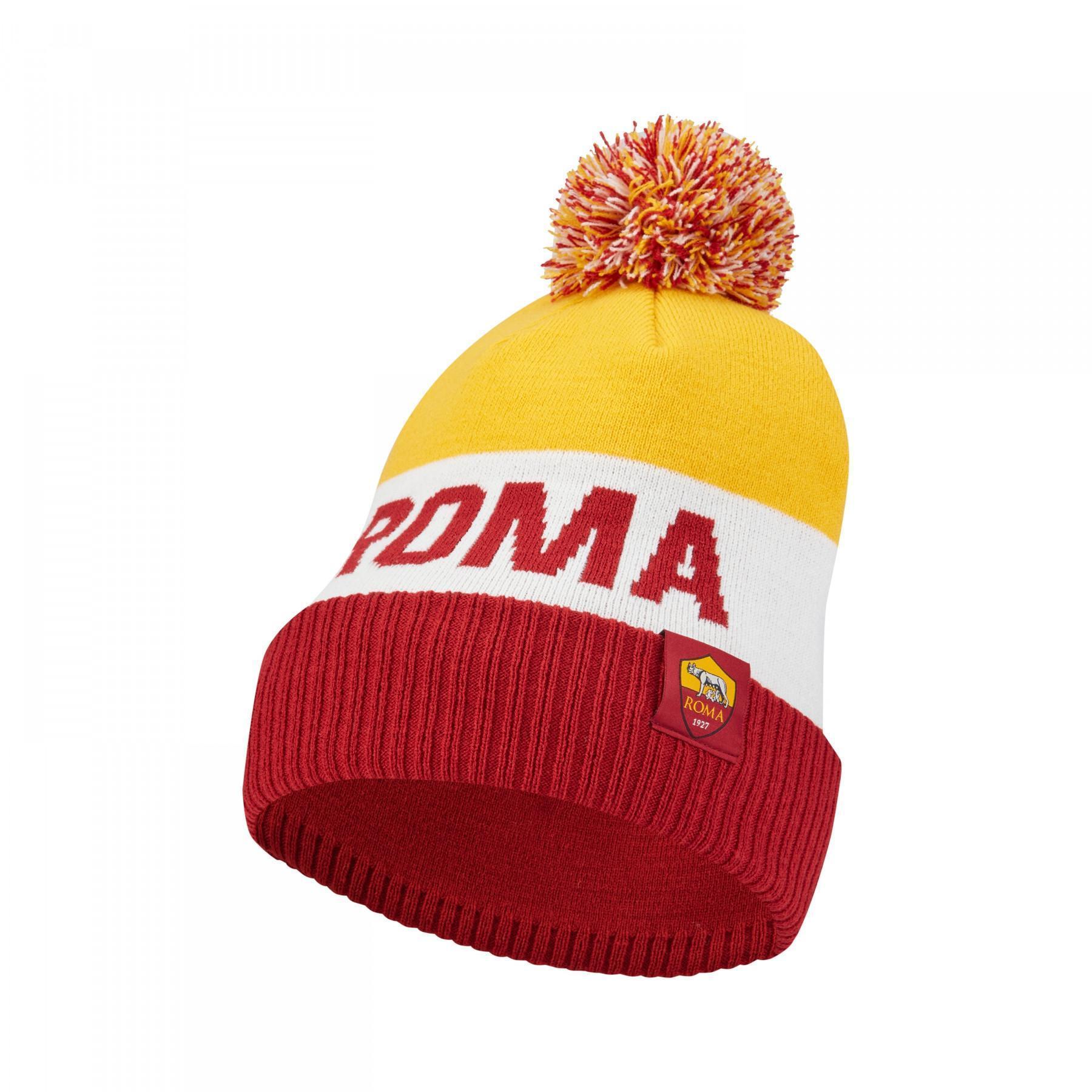 Bonnet with pompon AS Roma clear 2020/21