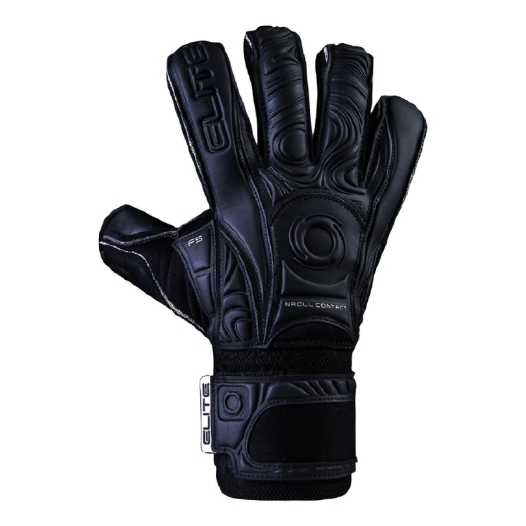 Goalkeeper gloves Elite Sport Black Solo