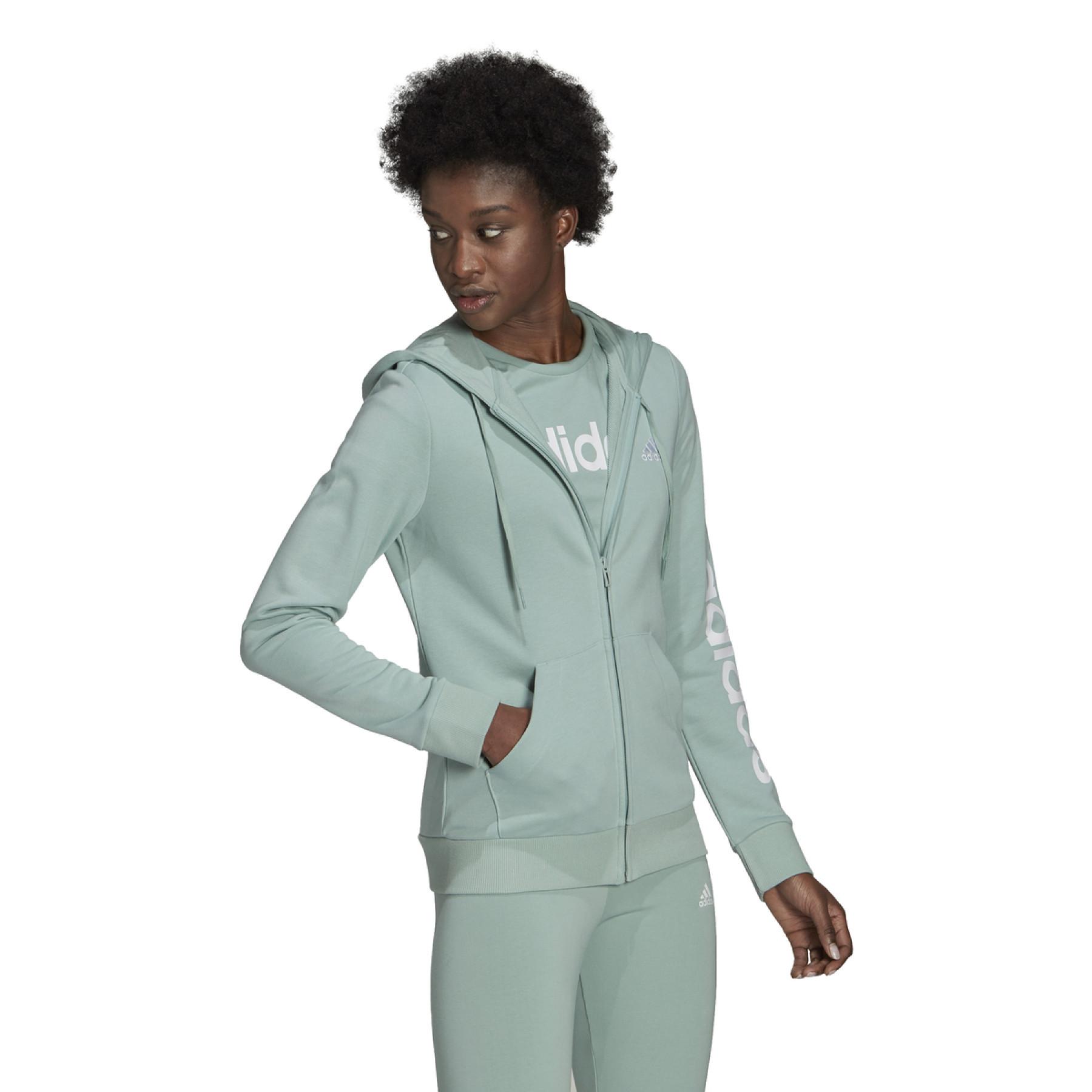 Women's zip-up hoodie adidas Essentials Basic