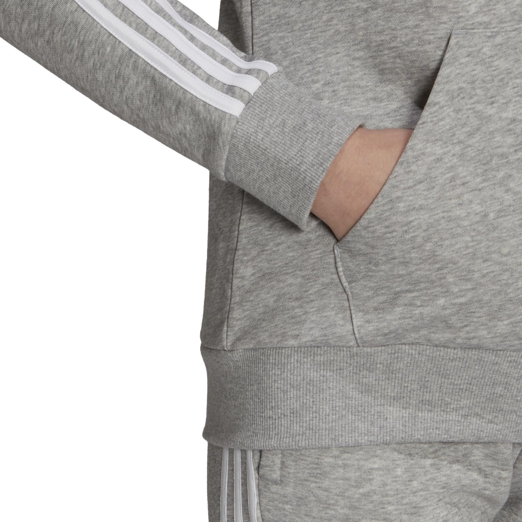 Women's zip-up hoodie adidas Essentials French Terry 3-Bandes
