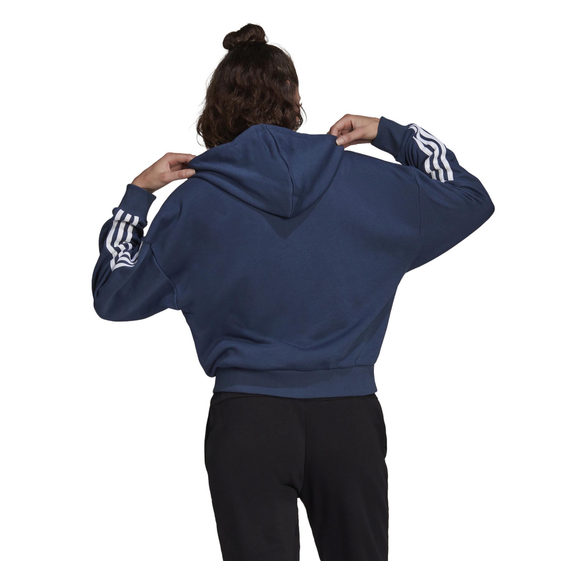Women's zip-up hoodie adidas Essentials Cut 3-Bandes