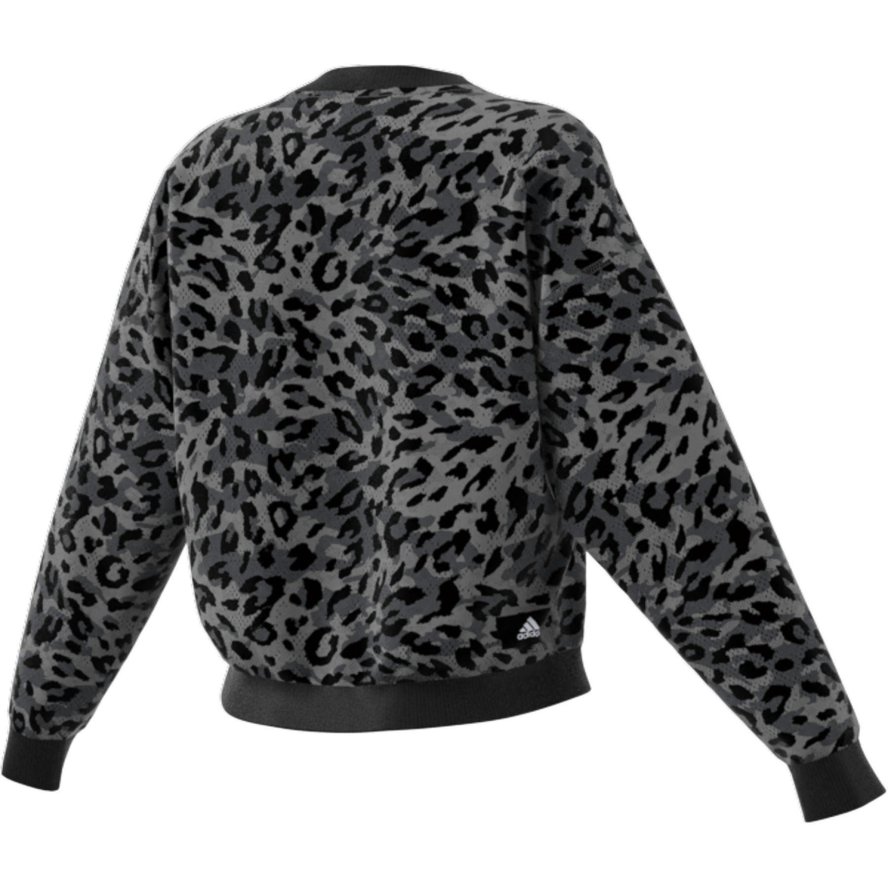 Sweatshirt woman adidas Sportswear Leopard-Print