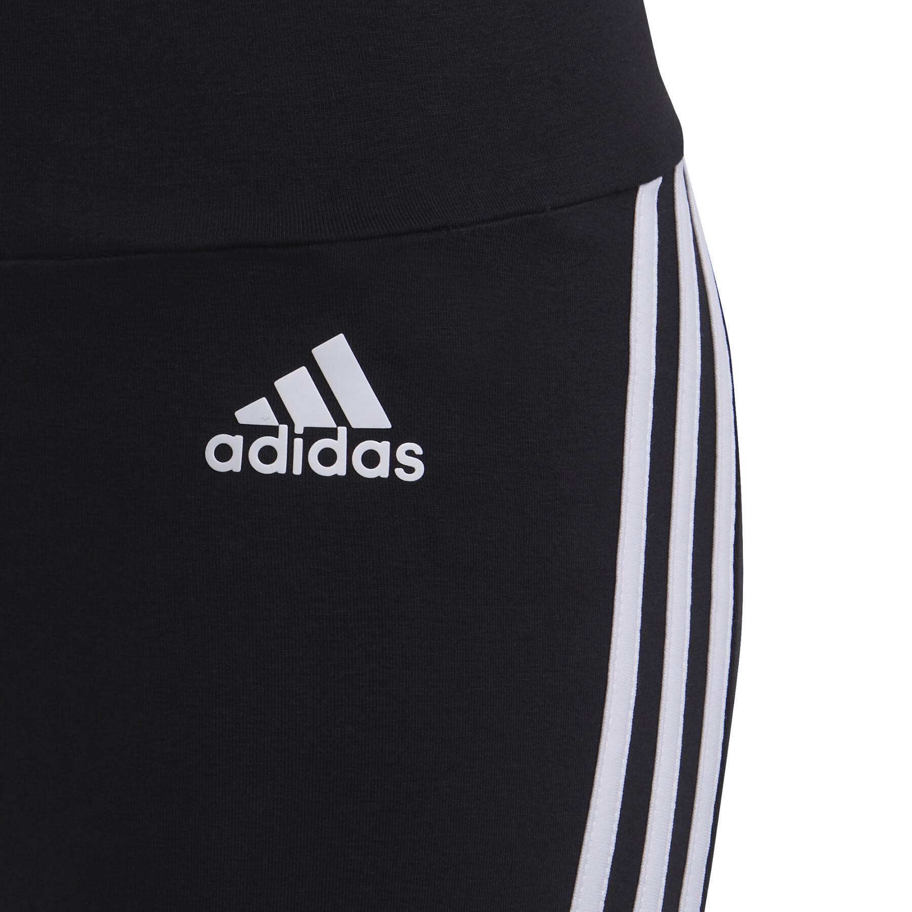 Adidas Future Icons 3-Stripes Cotton Flared Leggings In Black