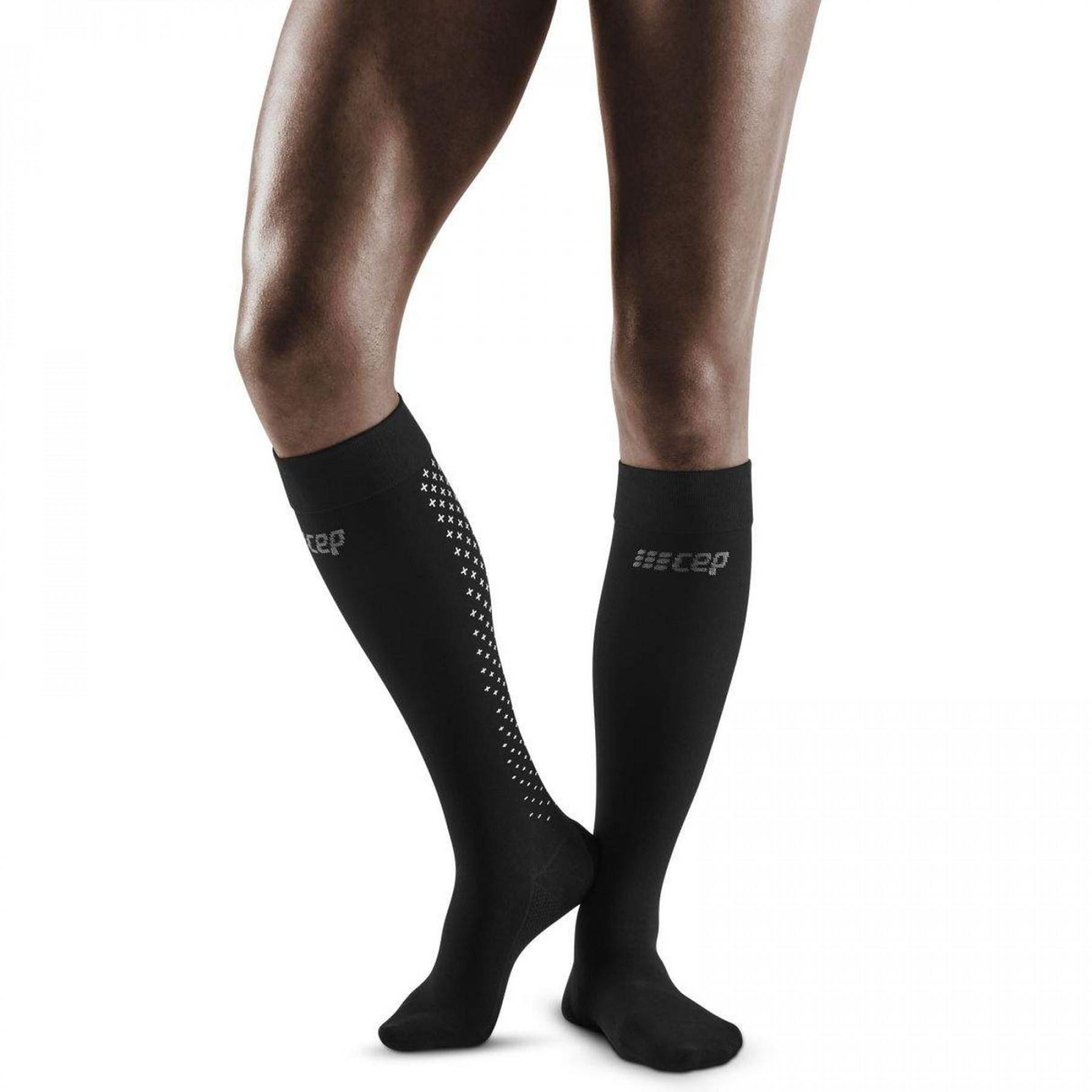 Womens CEP Reflective Compression Socks Injury Recovery