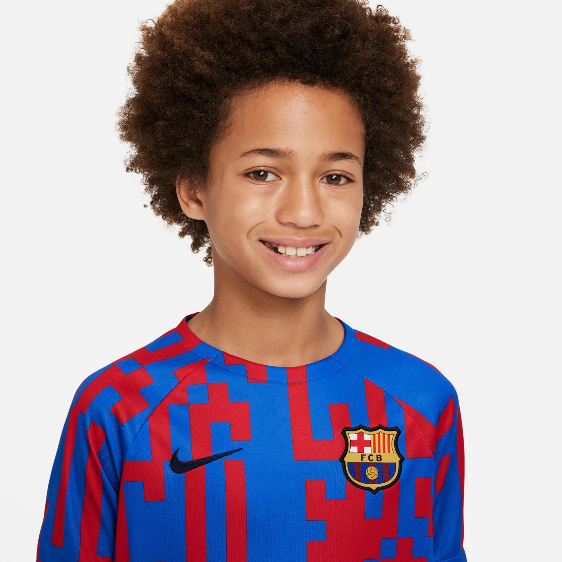 Kids' Prematch Jersey FC Barcelone 2022/23