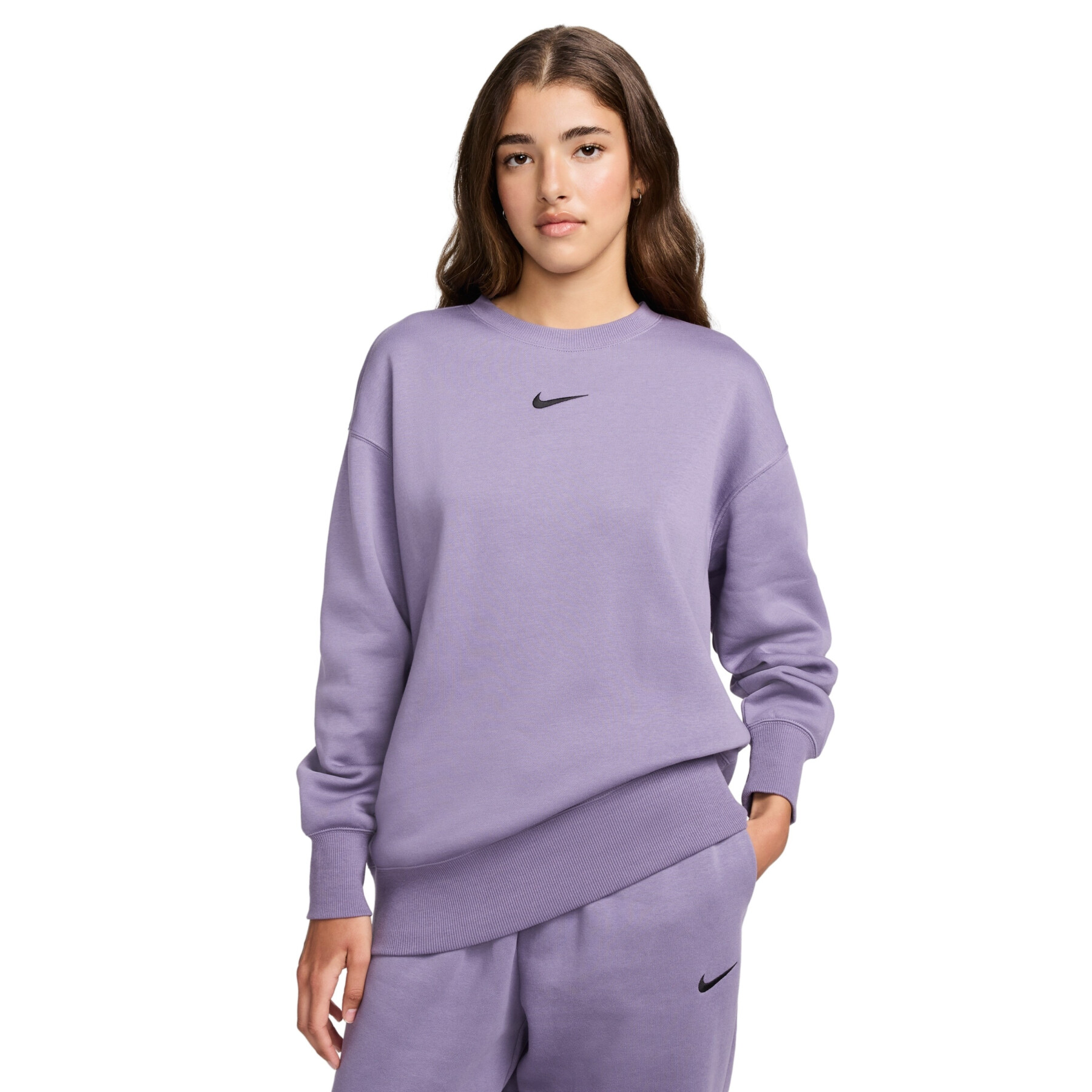 Sweatshirt round neck woman Nike Phoenix Fleece