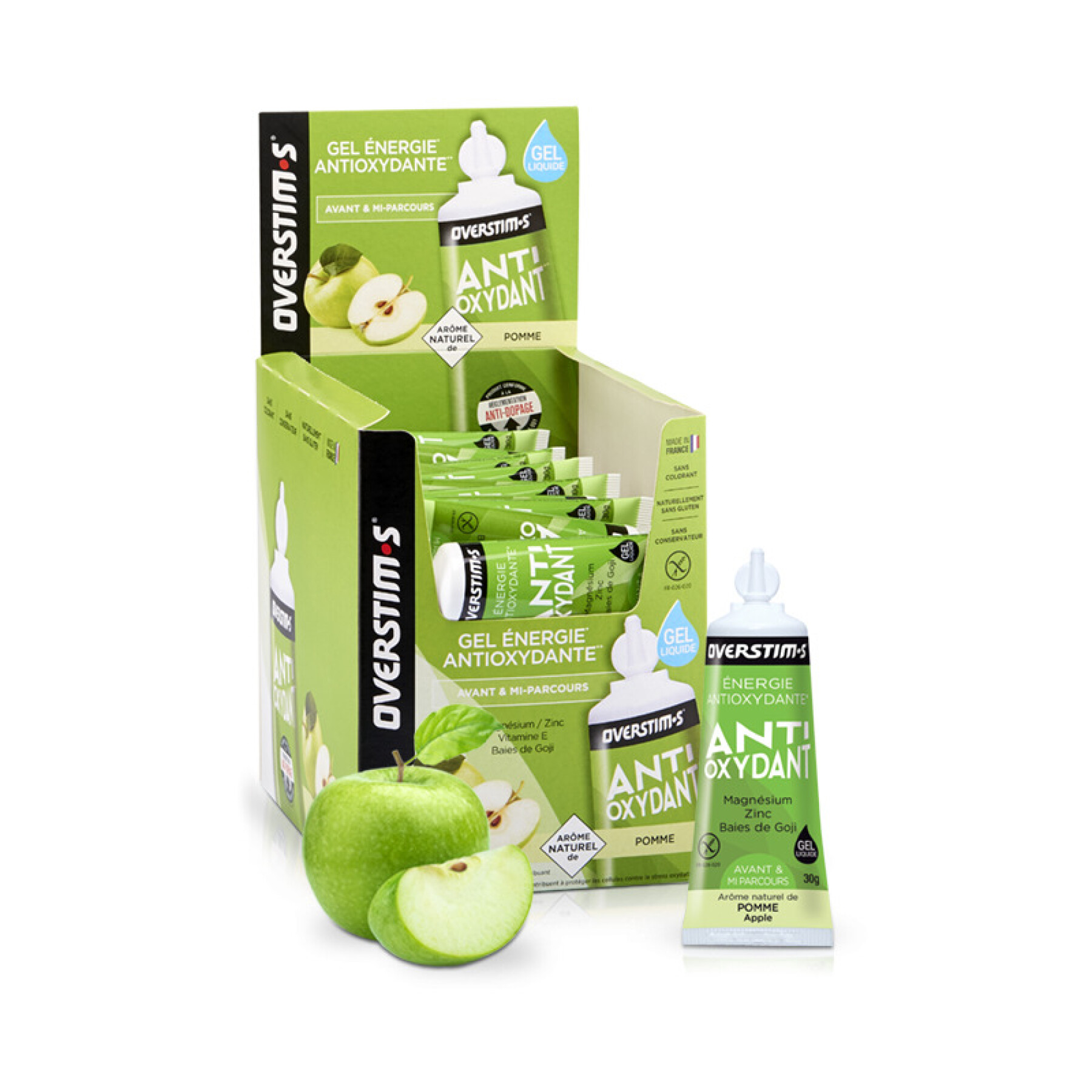 Green apple antioxidant gel Overstim (36 gels)