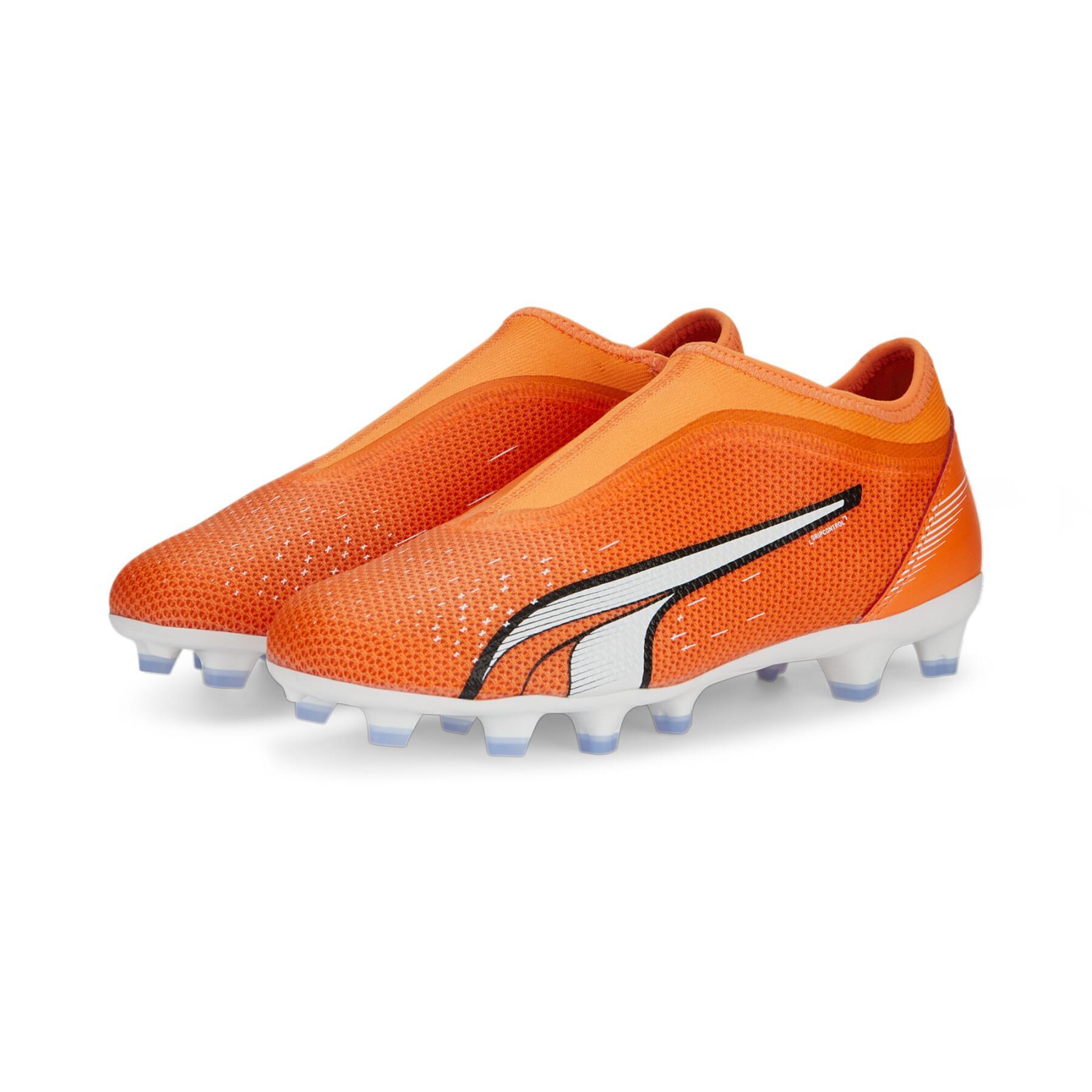 Soccer shoes without laces for children Puma Ultra Match FG/AG