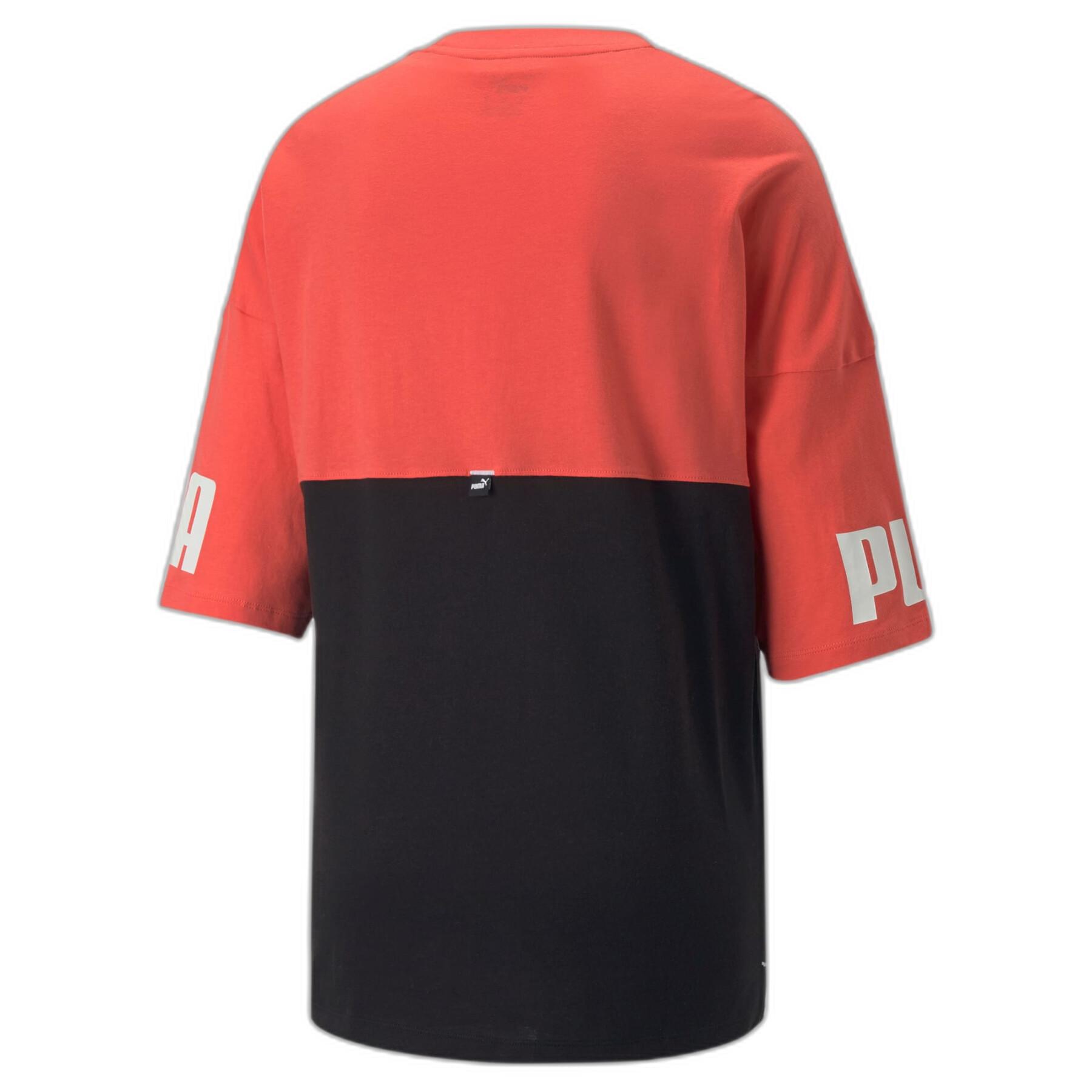 Women\'s T-shirt Puma Power Colorblock - Polos & T-shirts - Women\'s clothing  - Lifestyle