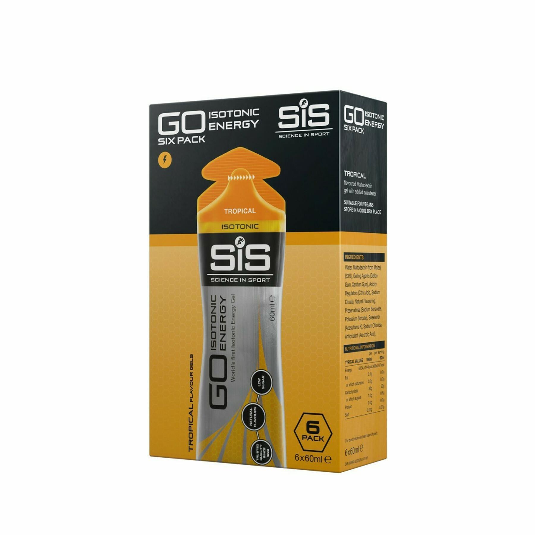 Energy gel Science in Sport Go Isotonic - Tropical - 60 ml