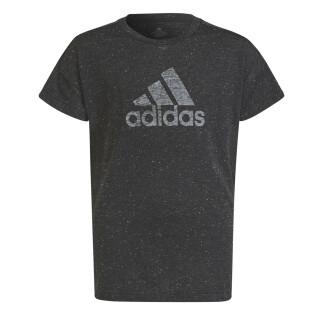 Loose cotton T-shirt with girl's sports patch adidas Future Icons