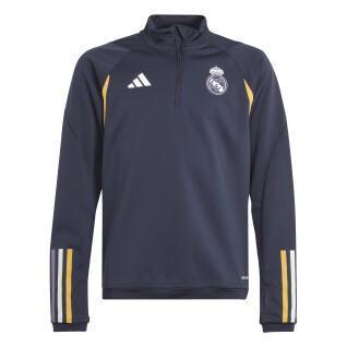 Children's 1/4 zip training tracksuit jacket Real Madrid 2023/24