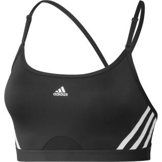Women's bra adidas Aeroreact Training Light Support 3-Bandes