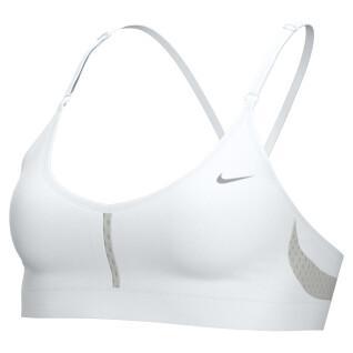New Nike Womens Sport Bra Dri-FIT Indy Logo Pink/White Removable pads  DQ5128-133