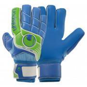 Goalkeeper gloves Uhlsport Fangmaschine Aquasoft HN Windbreaker bleu/vert fluo