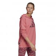 Women's hooded sweatshirt adidas Sportswear Leopard-Print Oversize